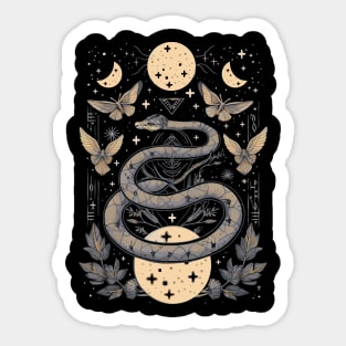 Celestial Snake Magical Stars Wiccan Style Sticker